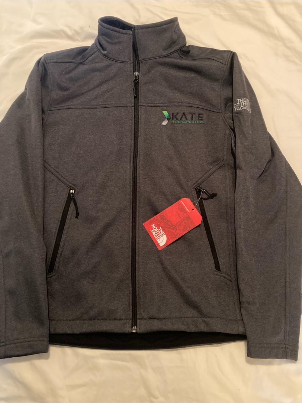 The North Face ridgwall soft shell warm Men’s Charcoal Full-Zip w/logo